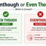 Eventhough or Even Though