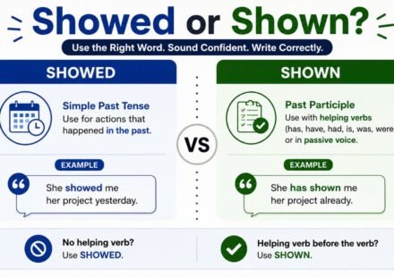 Showed or Shown