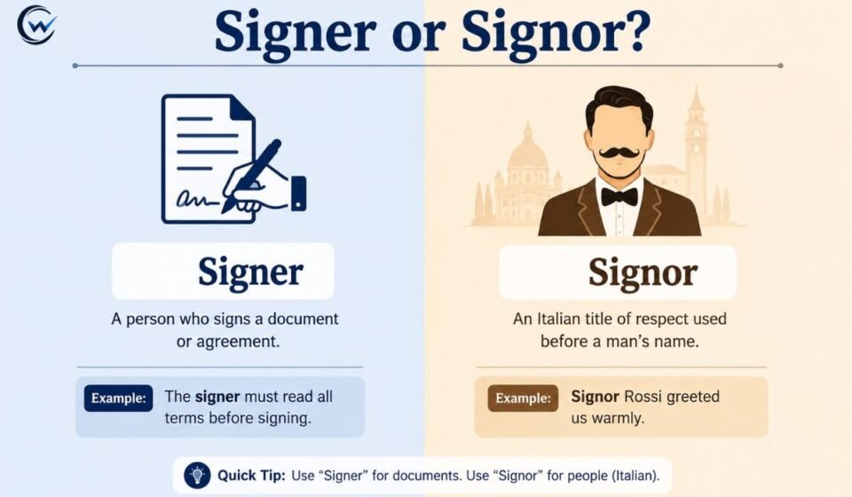 Signer or Signor