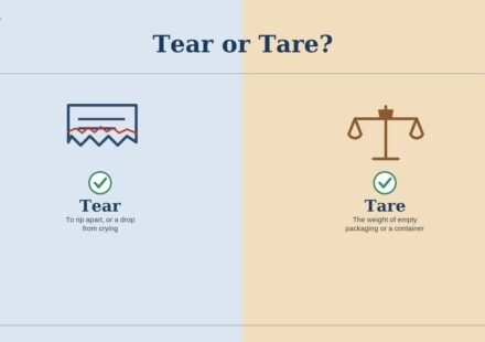 Tear or Tare: What is the Differences