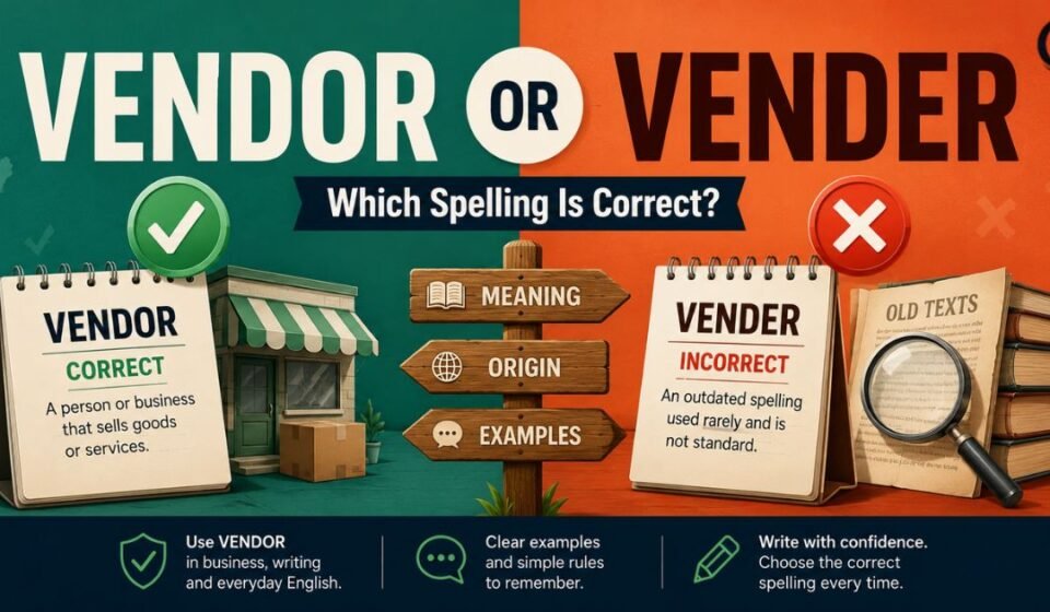 Vender or Vendor