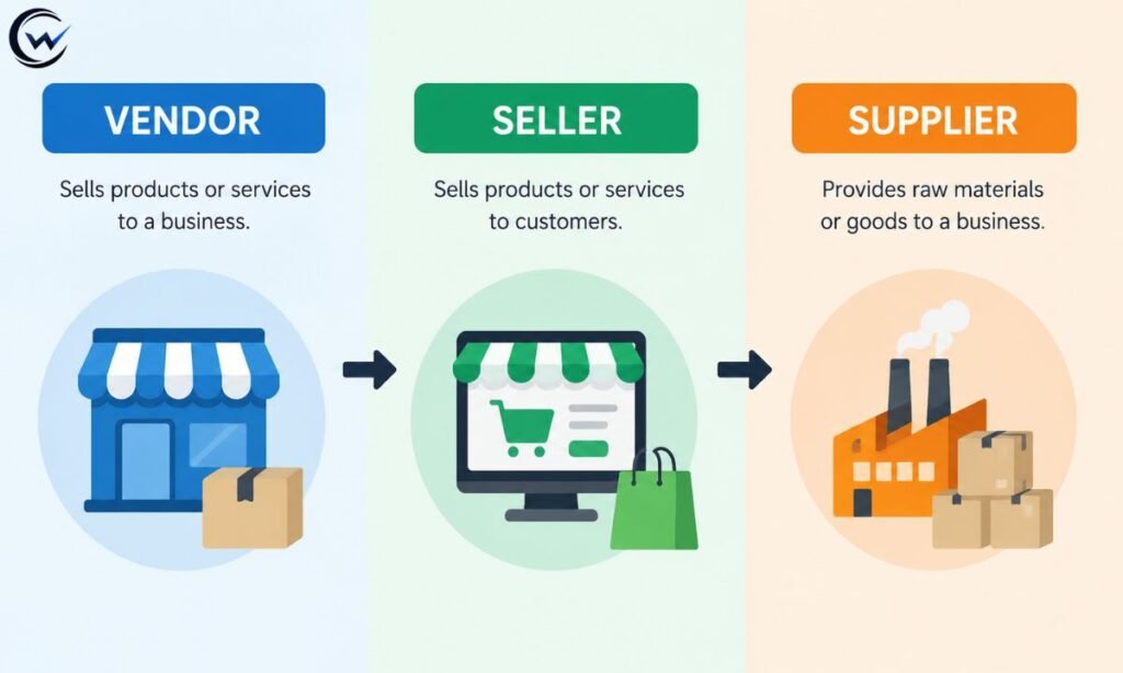 Vendor vs Seller vs Suppliern
