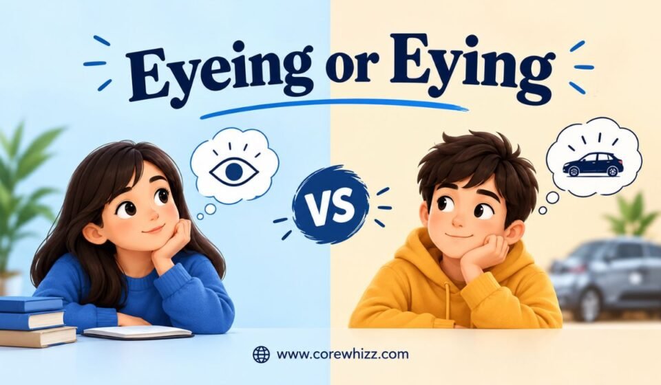 Eyeing or Eying