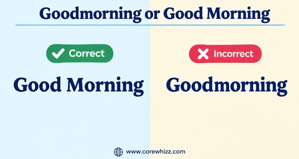 Goodmorning or Good Morning
