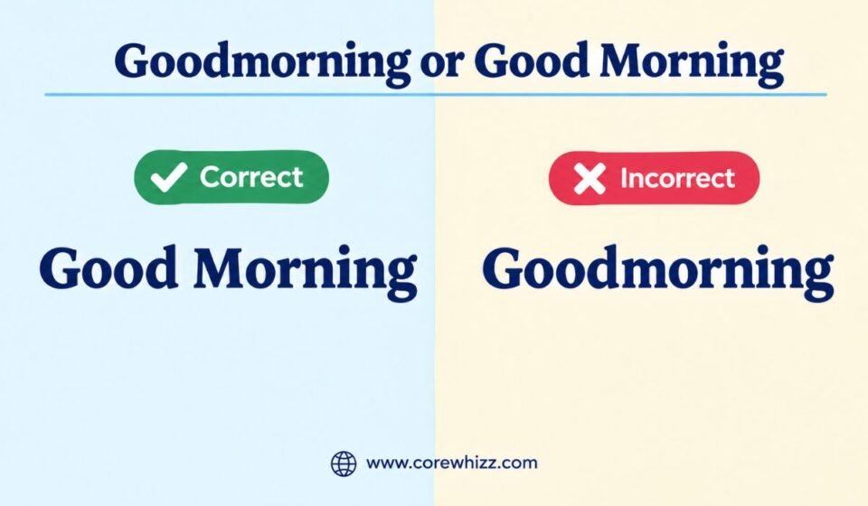 Goodmorning or Good Morning