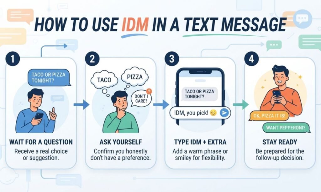 How to Use IDM in a Text Message