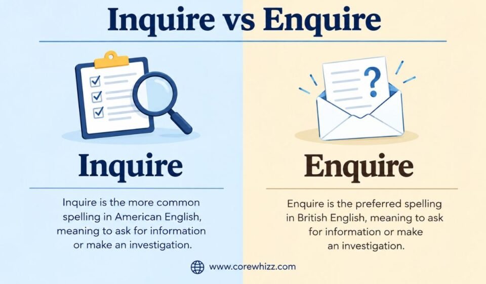 Inquire vs Enquire
