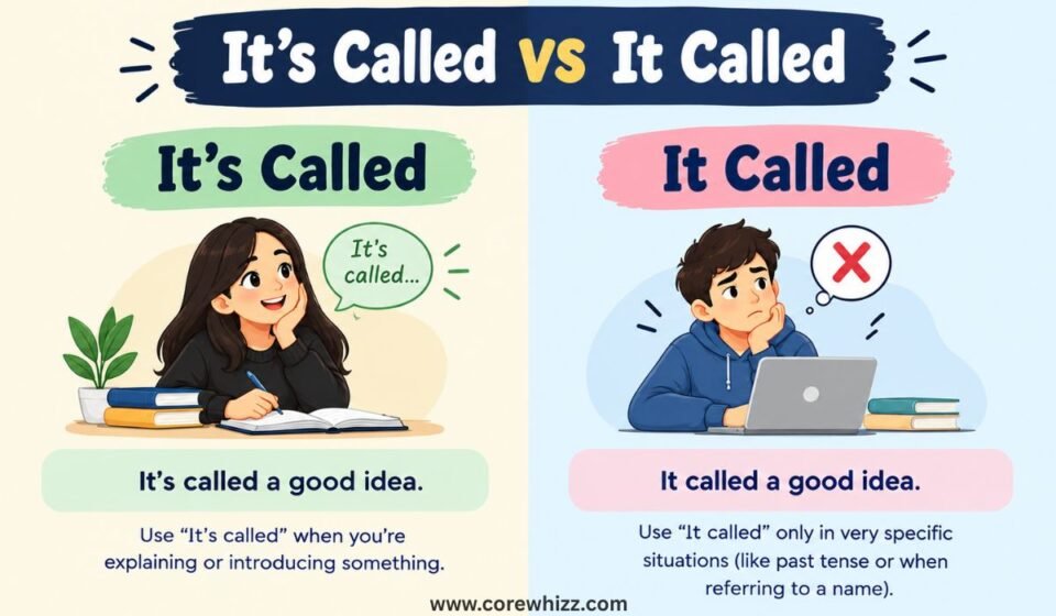 It's Called vs It Called